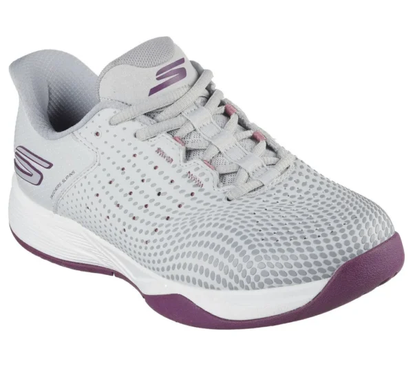 Skechers Women Grey/Purple Slip-ins Relaxed Fit: Viper Court Reload (Designed for Pickleball) - Image 3